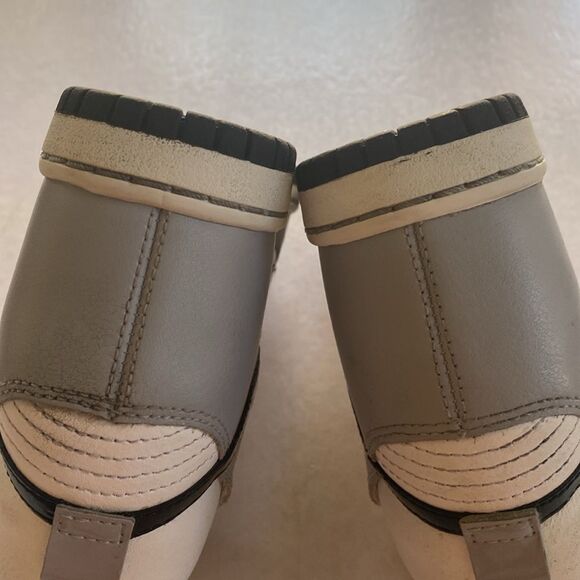 NIKE Women’s Dunk Sky High Hidden Wedge Gray White Leather Shoes # 528899-011  5 - Picture 7 of 9